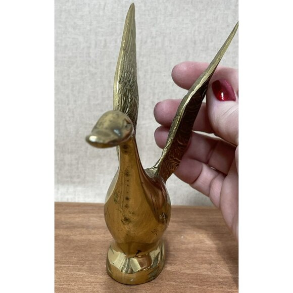 Vintage Metal Brass Duck Goose About 6 Inch tall - Picture 7 of 7